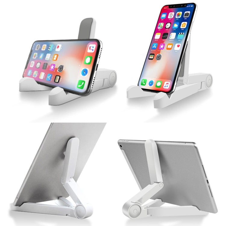 54356 Multifunctional Desktop Universal Foldable Triangular Phone Holder(White) - Desktop Holder by buy2fix | Online Shopping UK | buy2fix