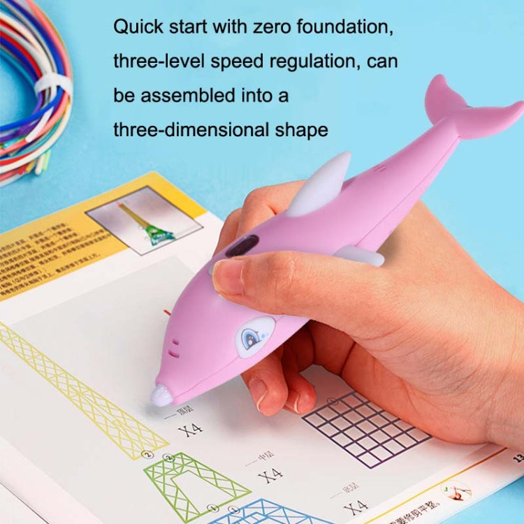 Children 3D Printing Pen Low Temperature Intelligent Screen Display Voice Drawing Pen, Style:, Color: 23 Colors (Blue) - Consumer Electronics by buy2fix | Online Shopping UK | buy2fix