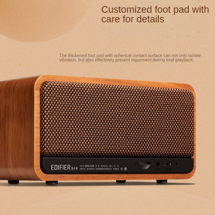 Edifier M230 Retro Classic Desktop Portable Wireless Bluetooth 5.0 Wood Speaker - Desktop Speaker by Edifier | Online Shopping UK | buy2fix