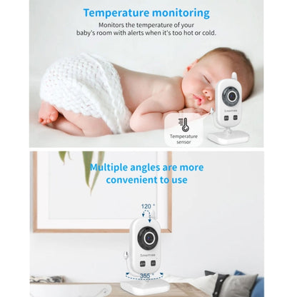 UU24 2.4 Inch Wireless Baby Monitor Camera Temperature Monitor 2 Way Audio VOX Lullaby UK Plug - Security by buy2fix | Online Shopping UK | buy2fix