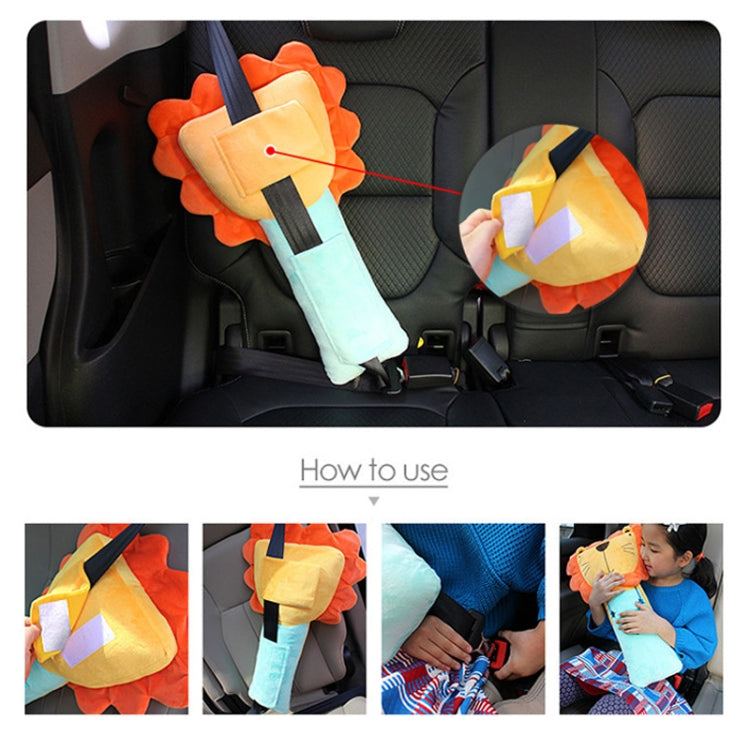 50cm Children Car Belt Cartoon Shoulder Protector Pillow(Pink Rabbit) - In Car by buy2fix | Online Shopping UK | buy2fix