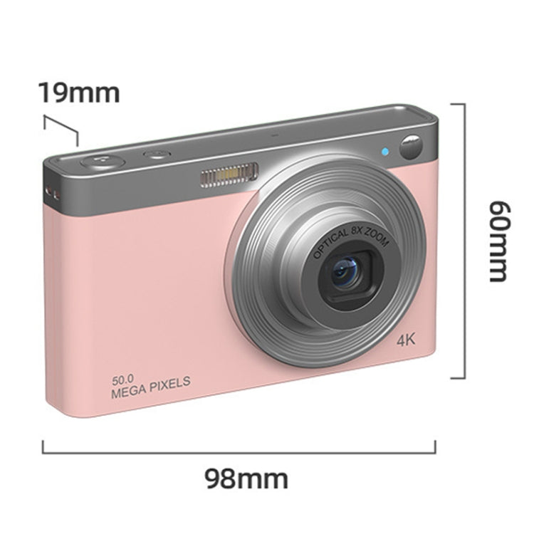 C13 2.88 inch 4K 8X Optical Zoom Telescopic Lens HD Digital Camera, Spec: Pink+Card Reader+8G - Children Cameras by buy2fix | Online Shopping UK | buy2fix