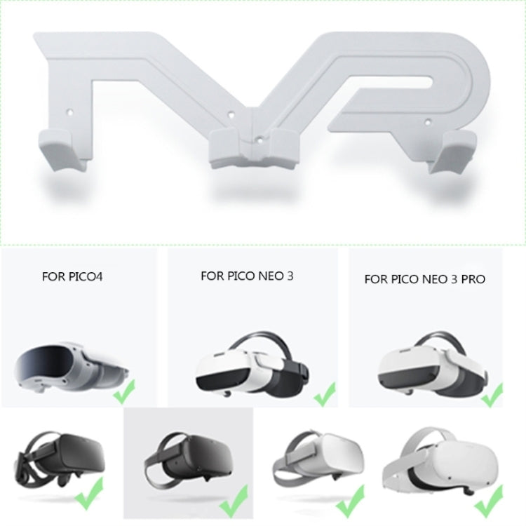 Wall Bracket Display Stand For Oculus Quest 2/Pico Neo 3/Pico 4/Pro VR Accessories(White) - Consumer Electronics by buy2fix | Online Shopping UK | buy2fix
