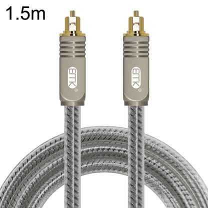 EMK YL/B Audio Digital Optical Fiber Cable Square To Square Audio Connection Cable, Length: 1.5m(Transparent Gray) - Audio Optical Cables by EMK | Online Shopping UK | buy2fix