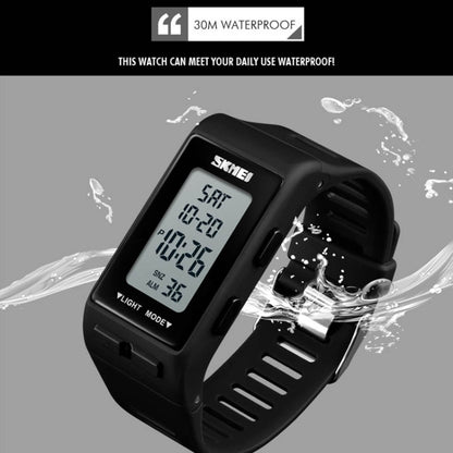 SKMEI 1362 Sports Electronic Watch Fashion Waterproof Countdown Children LED Watch(Grey) - LED Digital Watches by SKMEI | Online Shopping UK | buy2fix