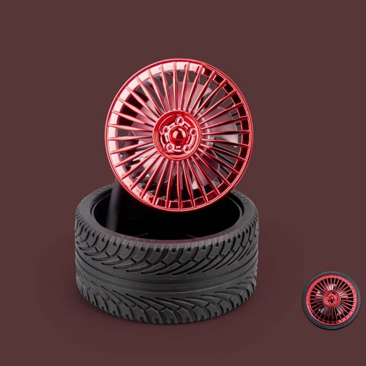 KD195 Electroplating Modification Small Fan Retro Wheel Fan(Red) - Consumer Electronics by buy2fix | Online Shopping UK | buy2fix