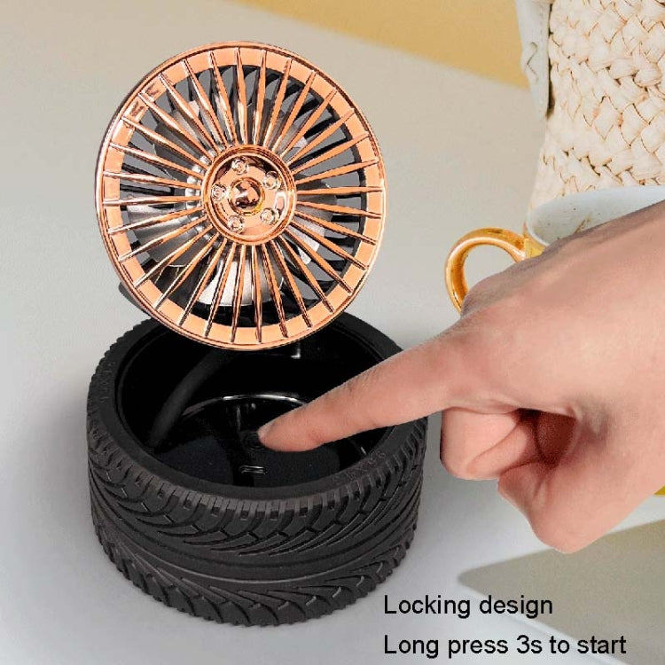 KD195 Electroplating Modification Small Fan Retro Wheel Fan(Gold) - Consumer Electronics by buy2fix | Online Shopping UK | buy2fix