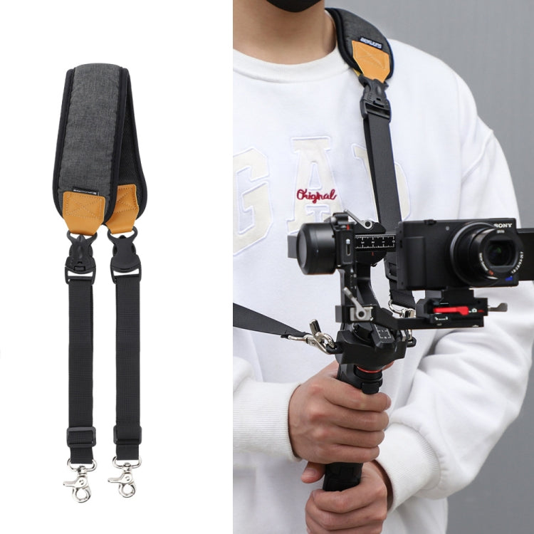 For DJI RS3 Mini Sunnylife RO-GS560 Lanyard Handheld Gimbal Double Buckle Comfortable Shoulder Strap Accessories(Black) -  by Sunnylife | Online Shopping UK | buy2fix