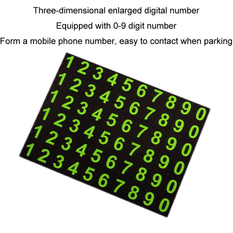 Car Center Console Mobile Phone Anti-skid Mat Temporary Parking Number Plate(With Bracket) - In Car by buy2fix | Online Shopping UK | buy2fix