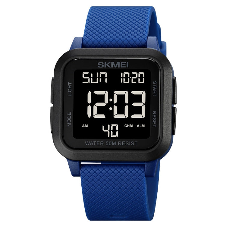 SKMEI 1894 Square Sports Waterproof Student Simple Multifunctional Luminous Watch(Blue Black Machine) - Sport Watches by SKMEI | Online Shopping UK | buy2fix