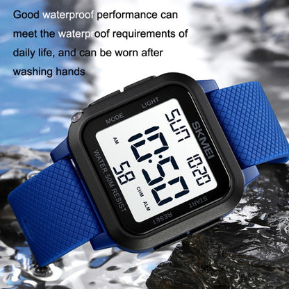 SKMEI 1894 Square Sports Waterproof Student Simple Multifunctional Luminous Watch(Blue Black Machine) - Sport Watches by SKMEI | Online Shopping UK | buy2fix