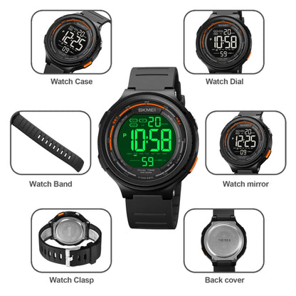SKMEI 1841 Outdoor Sports Students Waterproof Luminous Countdown Watch(Black) - LED Digital Watches by SKMEI | Online Shopping UK | buy2fix