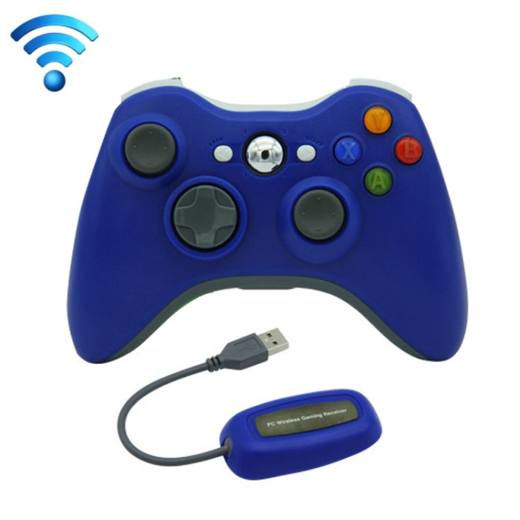 For Microsoft Xbox 360 / PC XB13 Dual Vibration Wireless 2.4G Gamepad With Receiver(Blue) - Gamepad by buy2fix | Online Shopping UK | buy2fix