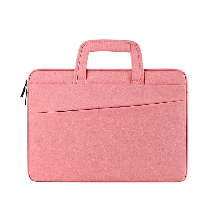 ST03 Waterproof Laptop Storage Bag Briefcase Multi-compartment Laptop Sleeve, Size: 14.1-15.4 inches(Pink) - 14.1 inch by buy2fix | Online Shopping UK | buy2fix