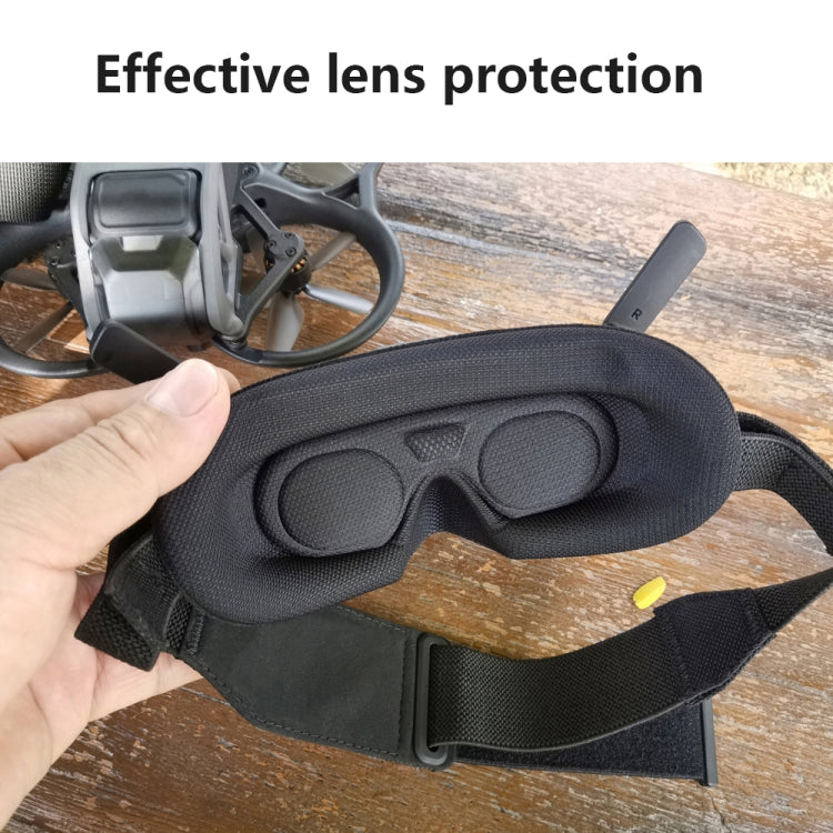 For DJI Goggles 2 Foam Padding Sponge Eye Pad Mask With Lens Cover Black - Consumer Electronics by buy2fix | Online Shopping UK | buy2fix