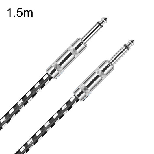 1.5m 2 Straight Head 6.35mm Guitar Cable Oxygen-Free Copper Core TS Large Two-core Cable -  by buy2fix | Online Shopping UK | buy2fix