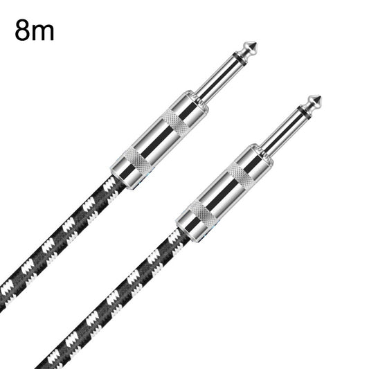 8m 2 Straight Head 6.35mm Guitar Cable Oxygen-Free Copper Core TS Large Two-core Cable -  by buy2fix | Online Shopping UK | buy2fix