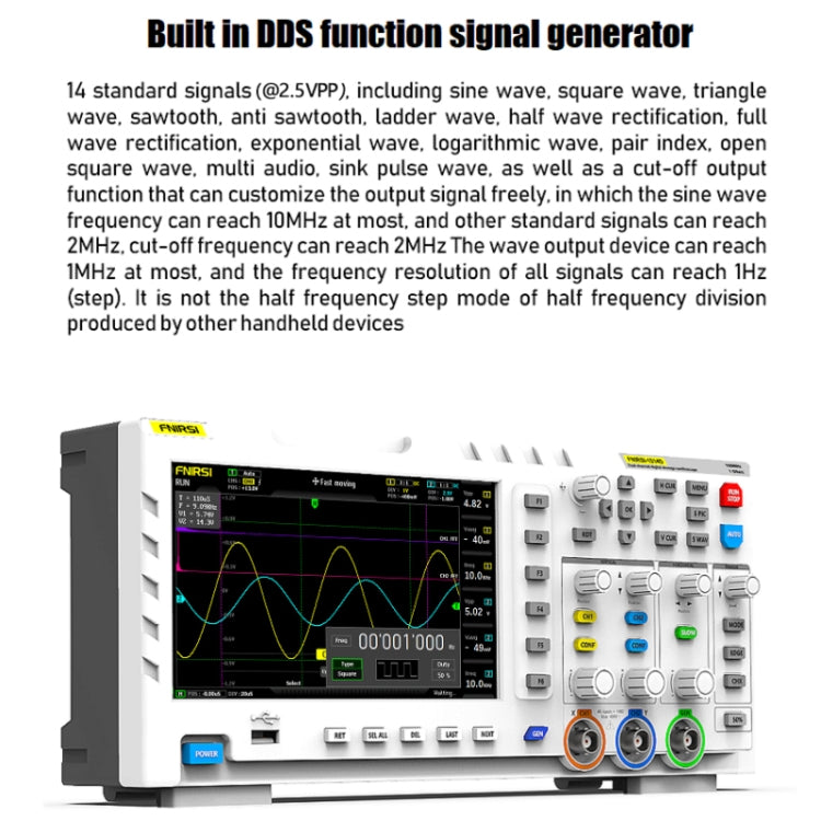FNIRSI 1014D 2 in 1 Dual-channel 100M Bandwidth Digital Oscilloscope 1GS Sampling Signal Generator, US Plug -  by FNIRSI | Online Shopping UK | buy2fix