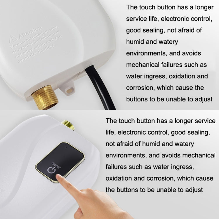 Instant Water Heater Mini Kitchen Quick Heater Household Hand Washing Water Heater EU  Plug(Black) - Water Heaters & Parts by buy2fix | Online Shopping UK | buy2fix
