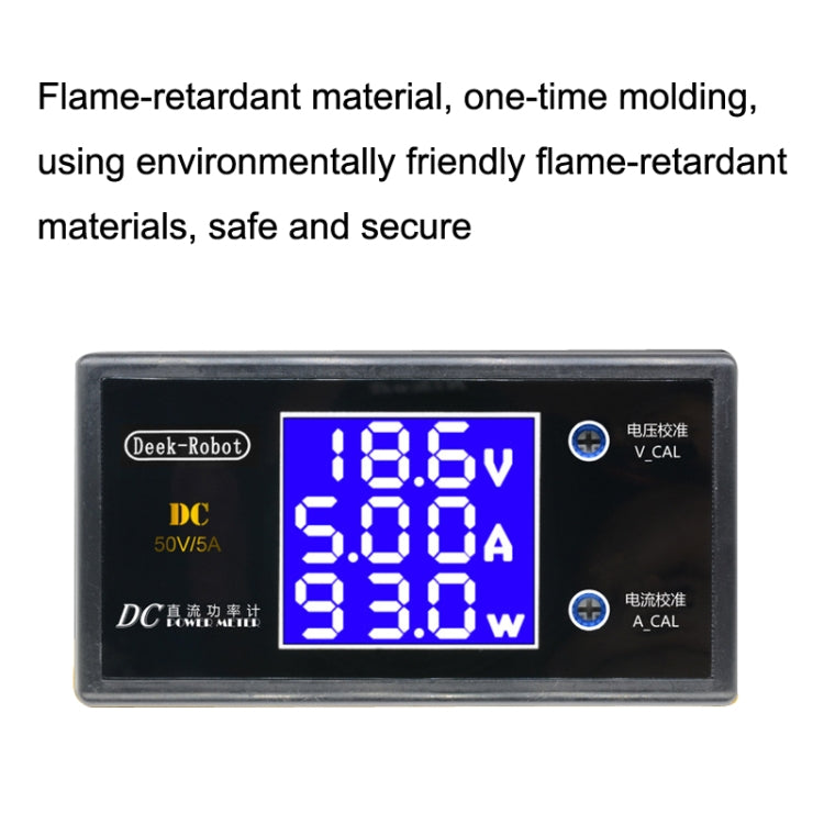 Deek-Robot X12872 50V 5A Digital 250W Power Meter Digital Display Multi-function Detector Voltmeter - Current & Voltage Tester by buy2fix | Online Shopping UK | buy2fix