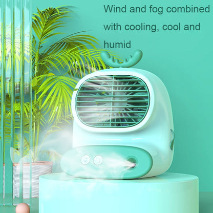 CS1319 Desktop Small Hydrating Spray Cartoon Fan Rechargeable Silent Humidifying Fan(Bunny Pink) - Electric Fans by buy2fix | Online Shopping UK | buy2fix