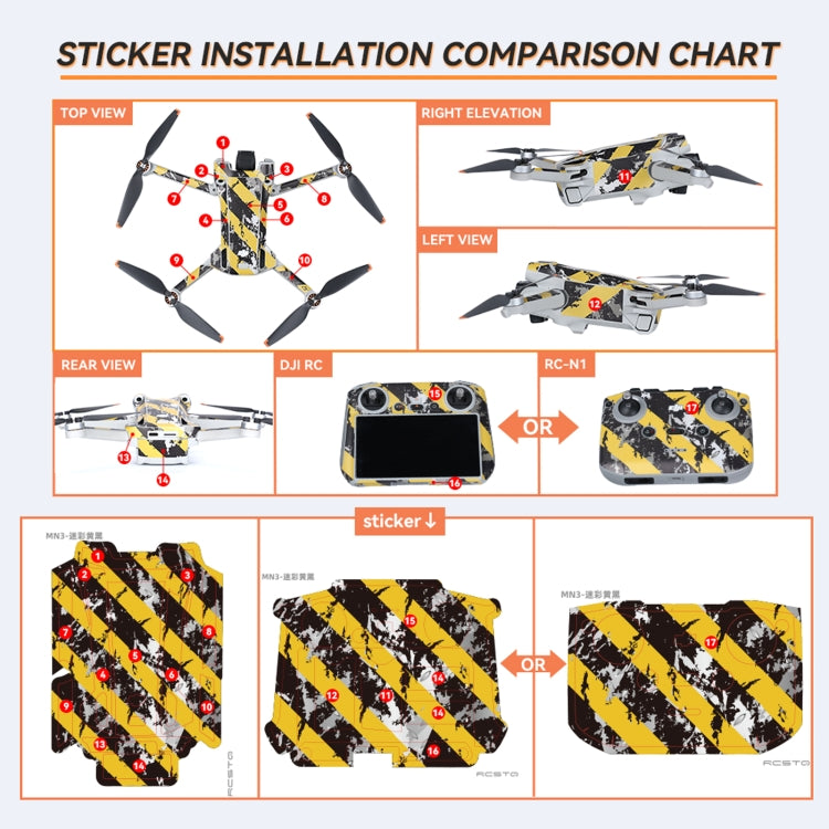 For DJI Mini 3 Pro Remote Control Body Sticker ,Spec: RC-N1 Without Screen(Boy) - Other by RCSTQ | Online Shopping UK | buy2fix