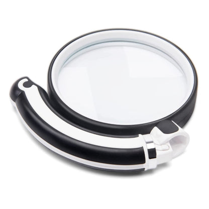 90mm Rubber Handle Folding Rotating Hand Magnifying Glass - Hand Held Style by buy2fix | Online Shopping UK | buy2fix