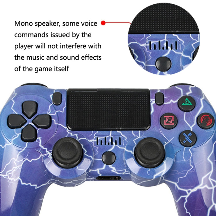 For PS4 Wireless Bluetooth Game Controller With Light Strip Dual Vibration Game Handle(Cloud) - Gamepads by buy2fix | Online Shopping UK | buy2fix