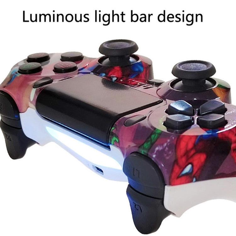 For PS4 Wireless Bluetooth Game Controller With Light Strip Dual Vibration Game Handle(Fire Ghost) - Gamepads by buy2fix | Online Shopping UK | buy2fix