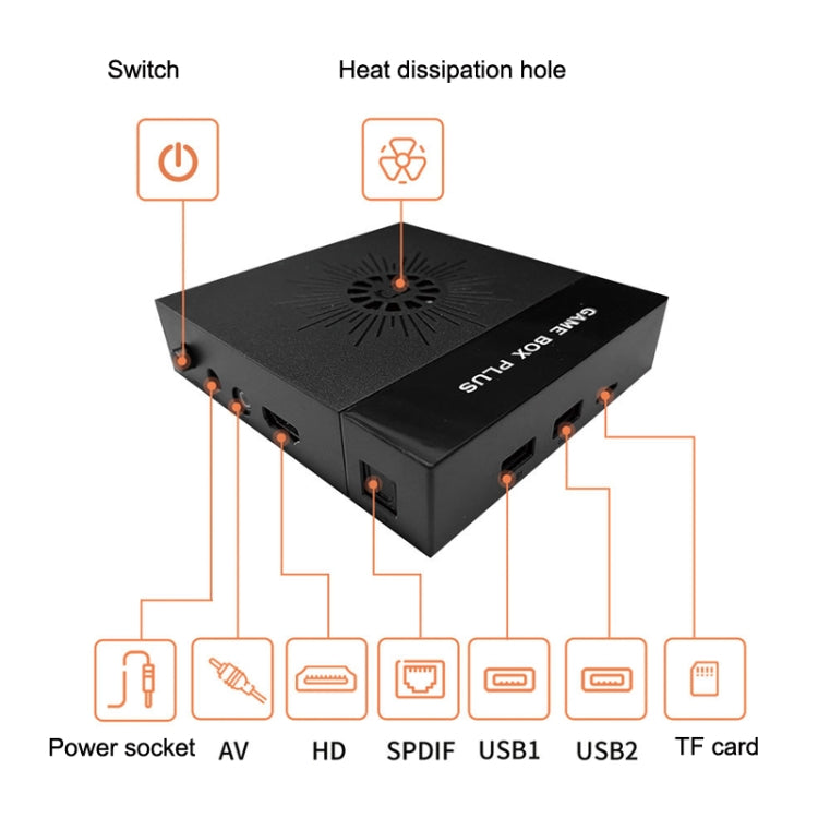 X6S TV Game Console Home 4K HD For PSP / N64 3D Arcade Double Battle 64G Wireless Handle - Pocket Console by buy2fix | Online Shopping UK | buy2fix