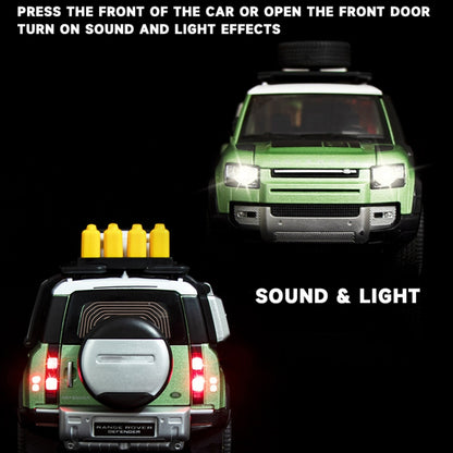 Simulation 1:24 7 Open Doors Alloy Off-Road SUV Car Sound Light Model Children Toy Ornament(Green) - Model Toys by buy2fix | Online Shopping UK | buy2fix