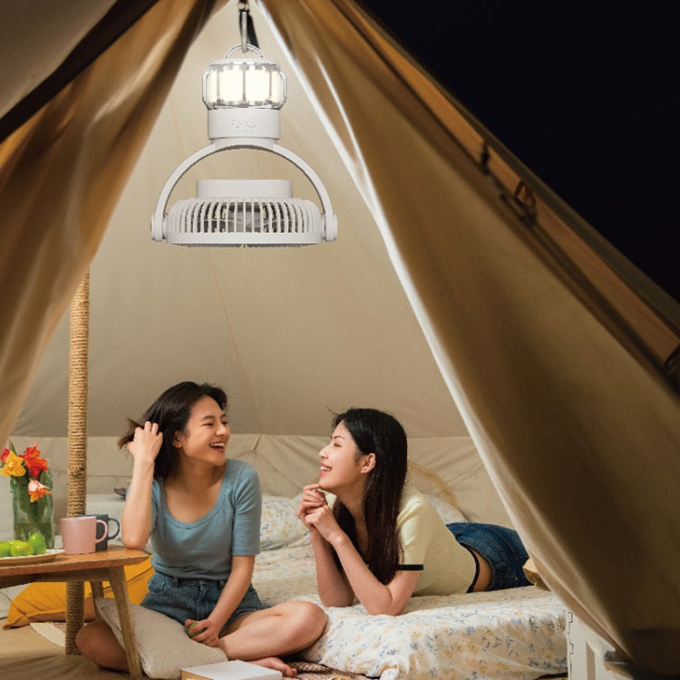 QW-F33 Tripod Outdoor Camping Light Fan Tent USB Charging Detachable Shaking Head Ceiling Fan(White) - Electric Fans by buy2fix | Online Shopping UK | buy2fix
