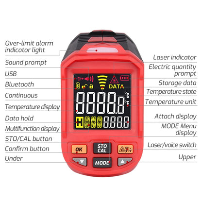 TASI TA603C -32-1680 degrees Celsius Color Screen Infrared Thermometer Industrial Electronic Thermometer - Thermostat & Thermometer by TASI | Online Shopping UK | buy2fix