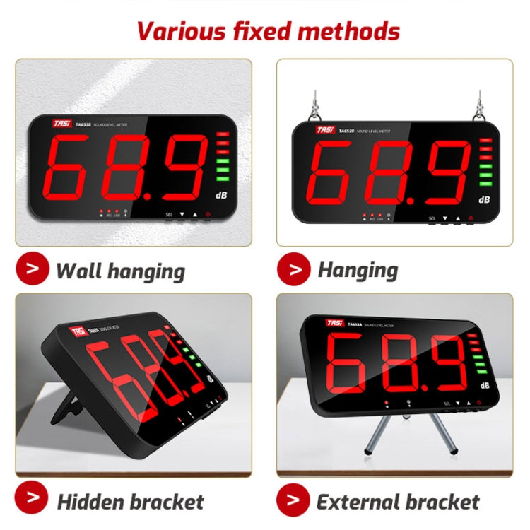 TASI TA653A Large Screen Wall-Mounted Noise Meter Decibel Detector - Light & Sound Meter by TASI | Online Shopping UK | buy2fix