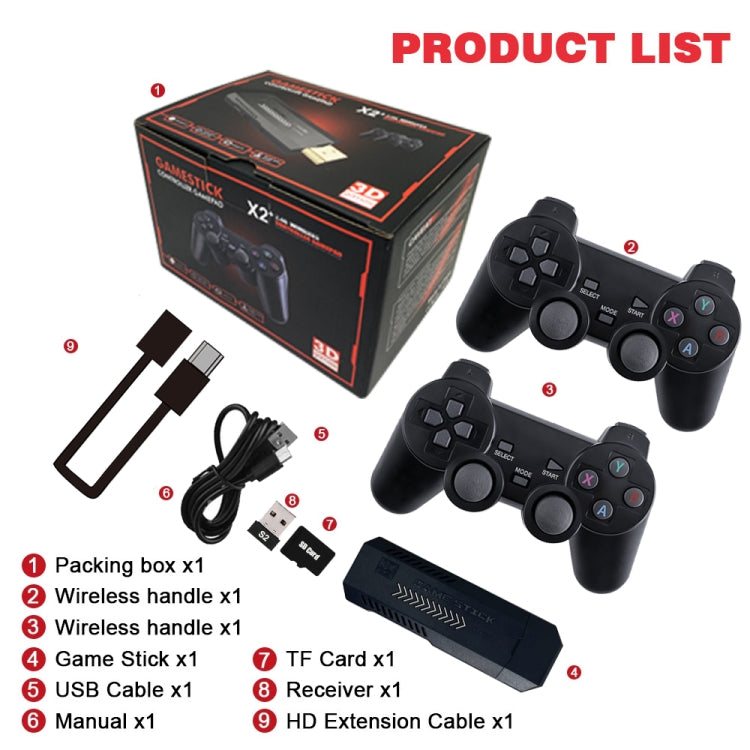 X2 GD10 Y5 2.4G Wireless 4K HD TV Game Console PSP Game Box 32G Built-in 15000+ Games - Pocket Console by buy2fix | Online Shopping UK | buy2fix