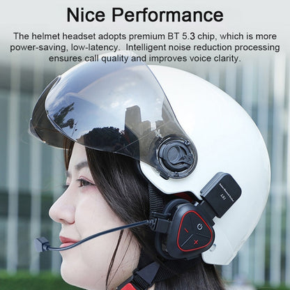 LX1 Motorcycle Half Helmet Waterproof Wireless 5.3 Bluetooth Headset, Version: English(Classic Green) - Motorcycle Walkie Talkie by buy2fix | Online Shopping UK | buy2fix