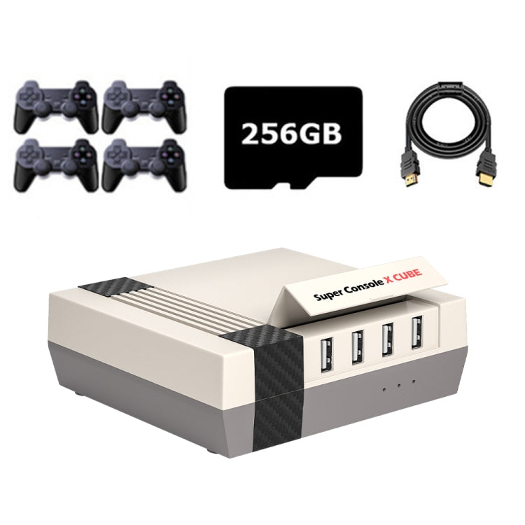 Super Console X Cube Wireless Retro TV Video Game Console Built-in 50+ Emulators 256G 50000+ Games 4 Handles(AU Plug) - Pocket Console by buy2fix | Online Shopping UK | buy2fix