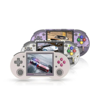 ANBERNIC RG353PS  3.5-Inch IPS Screen Handheld Game Console 2.4G/5G Wifi Linux System Game Player 16GB+64GB 10K Games(Transparent Purple) - Pocket Console by ANBERNIC | Online Shopping UK | buy2fix
