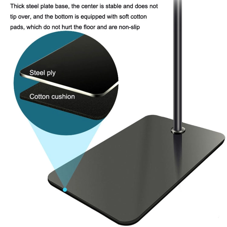 175cm Mobile Phone Tablet Live Broadcast Bedside Lifting Bracket Floor Model (White) - Lazy Bracket by buy2fix | Online Shopping UK | buy2fix