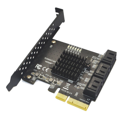 PCIE  4X To 6 Port  SATA 3.0 Adapter Expansion Card ASMedia ASM1166 Converter - Add-on Cards by buy2fix | Online Shopping UK | buy2fix