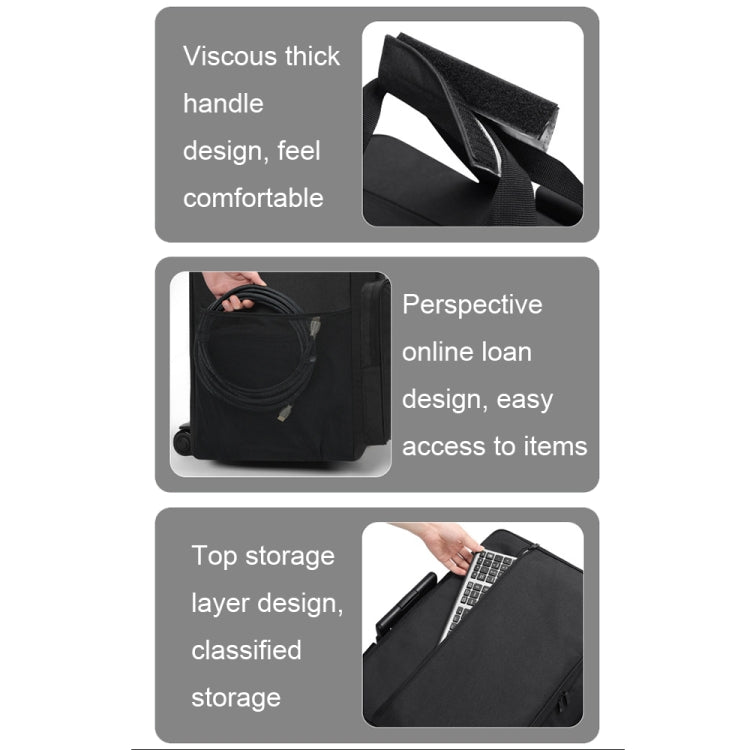 BUBM Computer Host Detachable Trolley Shockproof Waterproof Storage Bag With Wheels, Size: 27 inch(Black) - Other by BUBM | Online Shopping UK | buy2fix