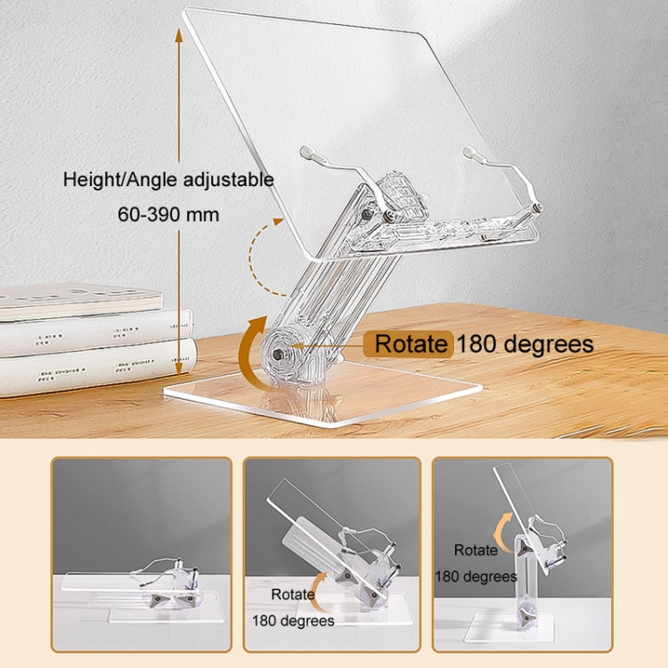 Student Desktop Reading Rack Transparent Acrylic Tablet Stand, Style: B Model - Desktop Holder by buy2fix | Online Shopping UK | buy2fix