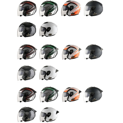 KUQIBAO Motorcycle Smart Bluetooth Sun Protection Double Lens Safety Helmet, Size: XXL(Bright Black Phantom Fiber+Gray Tail) - Helmets by KUQIBAO | Online Shopping UK | buy2fix