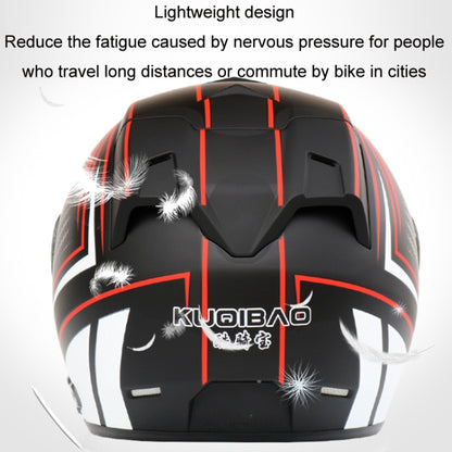 KUQIBAO Motorcycle Smart Bluetooth Sun Protection Double Lens Safety Helmet, Size: M(Matte Black+Gray Tail) - Helmets by KUQIBAO | Online Shopping UK | buy2fix