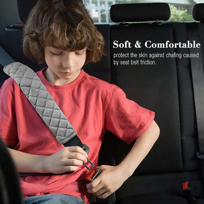 Car Seat Belt Protector Soft Extended Shoulder Pads, Color: Black Plush - Seat Belts & Padding by buy2fix | Online Shopping UK | buy2fix