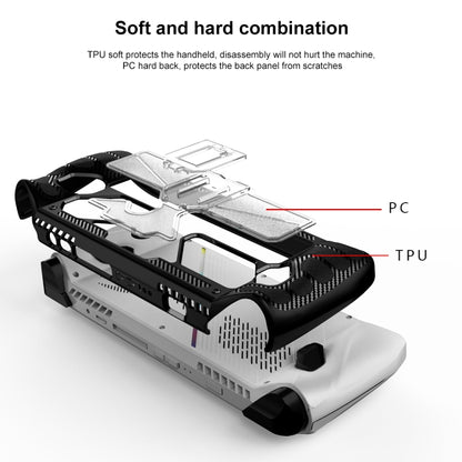 For ASUS Rog Ally Game Console PC+TPU Protective Case Cover With Bracket(White+Transparent) - Accessories by buy2fix | Online Shopping UK | buy2fix