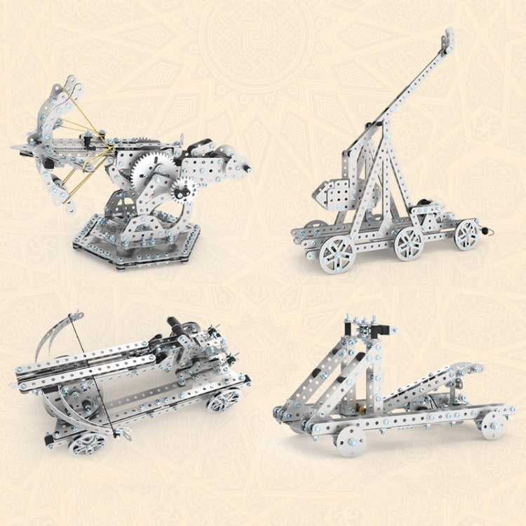 580pcs Stone Throwing Machine Puzzle Toys Intelligence Hand Assembly Mechanical Gear Transmission Building Blocks High Difficulty Metal Model - Building Blocks by buy2fix | Online Shopping UK | buy2fix