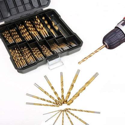 99-in-1  Titanium Drill Bit Set High-Speed Steel Drill Bits - Drill & Drill Bits by buy2fix | Online Shopping UK | buy2fix