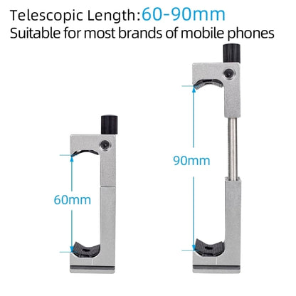XILETU XJ-8 Aluminum Alloy Camera Head Tripod Mobile Phone Clip(Blue) - Other Accessories by XILETU | Online Shopping UK | buy2fix
