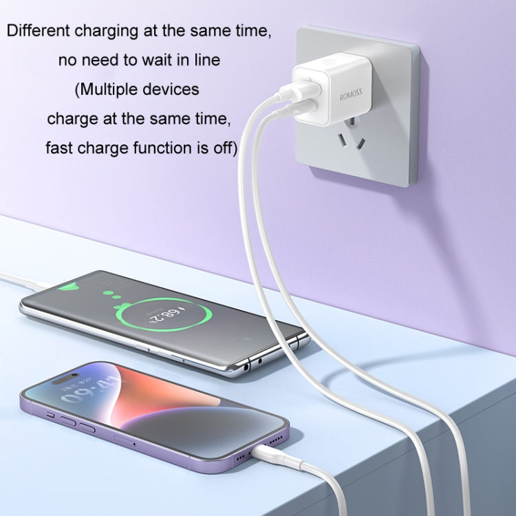 ROMOSS PD20W Fast Charger For Apple/Huawei And Xiaomi, CN Plug, Style: For Apple PD Charging Cable - Multifunction Cable by ROMOSS | Online Shopping UK | buy2fix